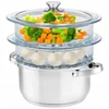 Florina Garinimo puodas STEAMER 2 sietai, indukcinis, nerūdijantis plienas