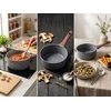 Florina Master aliuminio puodas 20 cm 2,4 l, pilkas granitas, indukcinis
