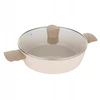 Florina Mokka 28 ir 26 cm puodų rinkinys su 28 cm smėlio spalvos indukcine keptuve