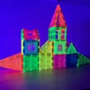 FLUORESCENT magnetiniai blokeliai su UV LEMPA, 78 vnt. MAGNICREATIX