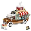 Food Truck Mobile Cafe Mini Klocki LOZ Vaikų gynimo diena