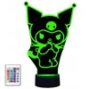 Fotorob Lampka nocna biurkowa 3D LED kolory pilot KUROMI HH7 + pilot