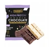 FRANK&OLI dvigubas šokoladinis baltyminis pyragas, TAMSIUS ir BALTASIS ŠOKOLADAS 50g