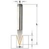 V formos griovelių freza CMT 758.002.11; 6/9 mm