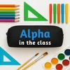 Funandstyle Talpykla "alpha in the Class" - talpi mokyklinė, juoda