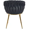 Furnitex GLAMOUR Juodas VELVET MINŠTA KĖDĖ ANT AUKSINIŲ KOJŲ K7-FX (G)