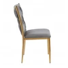 Furnitex GLAMOUR VELVET APVALŠTAS INTERPRECTED KĖDĖ PILKA / GOLD K37-FX