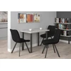 Furnitex Juoda minkšta kėdė juodomis kojomis J265