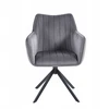 Furnitex K10-FX Pilkas VELVET apmušta ROTATING kėdė