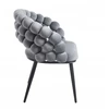 Furnitex K20-FX pilka VELVET BUBBLE kėdė svetainei