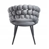 Furnitex K20-FX pilka VELVET BUBBLE kėdė svetainei