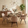 Furnitex K43-FX CAPPUCCINO VELVET apmušta ROTATING kėdė
