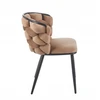 Furnitex K47-FX cappuccino VELVET kėdė/juodos kojos SVETAINEI