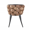 Furnitex K47-FX cappuccino VELVET kėdė/juodos kojos SVETAINEI