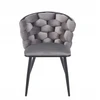 Furnitex K47-FX kėdė, pilka VELVET/juodos kojos, SVEČIAMAI