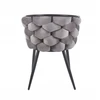 Furnitex K47-FX kėdė, pilka VELVET/juodos kojos, SVEČIAMAI