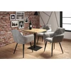 Furnitex Modernus velvet kėdė K40, cappuccino spalvos, su metaliniu rėmu