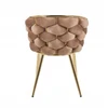 Furnitex Modernus virtuvės kėdė su velvetu ir auksiniu rėmu, cappuccino