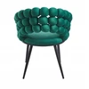 Furnitex Žalias "bubble" velvet kėdė
