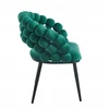 Furnitex Žalias "bubble" velvet kėdė