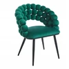 Furnitex Žalias "bubble" velvet kėdė
