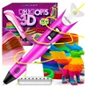 GALAXIA 3D PEN Vaikams rinkinys ir PLA PAPILDYMAS 110 METRU 3D SPAUSDINTUVO RAŠIKLIS