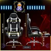GALAXIA FOTEL GAMINGOWY BIUROWY Obrotowy Kubełkowy Krzesło Gamingowe Z Podnóżkiem