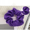 GALVOS RANKELIAI 2 VIENETŲ PURPURINIS AKSOMINIS ELASTINGAS PLAUKŲ GUMĖS PONY PONY SOFT