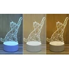 GAT NAKTINĖ KATINĖ LAMPA 3D LED KATINAS SU USB kabeliu 3 REŽIMAI VAIKAMS VAIKAMS