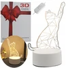 GAT NAKTINĖ KATINĖ LAMPA 3D LED KATINAS SU USB kabeliu 3 REŽIMAI VAIKAMS VAIKAMS