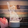 GAT NAKTINĖ KATINĖ LAMPA 3D LED KATINAS SU USB kabeliu 3 REŽIMAI VAIKAMS VAIKAMS