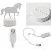 GAT NAKTINIS STALINIS LEMPAS NAKTINIS LED HORSE 3D USB DOVANA VAIKUI GYVŪNAI