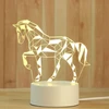 GAT NAKTINIS STALINIS LEMPAS NAKTINIS LED HORSE 3D USB DOVANA VAIKUI GYVŪNAI