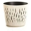 Prosperplast Gėlių vazonas Sandy Round 16x19cm, Gintarinės geltonos