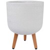 Home4You Gėlių vazonas SELENA D30xH39,5cm su kojelėmis, baltas