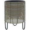 Home4You Gėlių vazonas WICKER D36xH48cm, smėlio-pilka