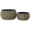 Home4You Gėlių vazonas WICKER D48xH26cm, šviesiai ruda