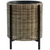 Home4You Gėlių vazonas WICKER su stovu D39xH45cm, šviesiai ruda