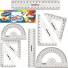Geometrinis rinkinys Bambino 15 cm liniuotė, stačiakampiai, kampainis