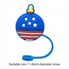 Geriamojo šiaudų dangtelis, nepraleidžiantis sandarumo virtuvės Creative Silicone Star Straw Tips