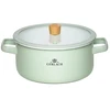 GERLACH NATUR ENAMEL Žalias emaliuotas puodas 3 l su dangteliu 20 cm