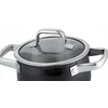 Gerlach Prime puodas 24 cm 5l su dangteliu Matte Juodas Indukcinės dujos