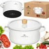 GERLACH TRADICINIS PUODAS DIDELIS EMALINIS Baltas INDUKCINĖS DUJOS 24CM 5 L NATUR
