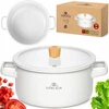 GERLACH TRADICINIS PUODAS MAŽAS EMALINIS Baltas INDUKCINĖS DUJOS 20CM 3 L NATUR