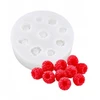 Gift Home Silikoninė forma RASPBERRY formelė 3D avietinė dekoracija muilinėms žvakėms 9 vnt.