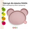 Gigi Kids Dubens lėkštė vaikams ir kūdikiams Silikoninių indų rinkinys Rožės