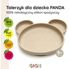 Gigi Kids Silikoninė plokštelė vaikams su siurbimo taurele ir Ecru pertvaromis