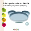Gigi Kids Silikoniniai indai, lėkštė, dubuo, stalo įrankiai, mėlynas seilinukas