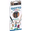 Giotto Stilnovo Skin Tones spalvoti pieštukai vaikams, 12 spalvų
