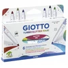 Giotto Turbo Glitter Maxi flomasteriai, 6 spalvų